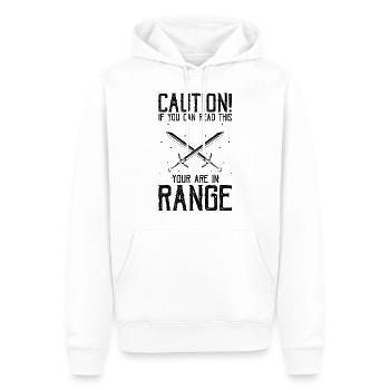 Larping Quote for Roleplaying and Larper - Men’s Premium Organic Hoodie - white - Front - Nico (187cm)