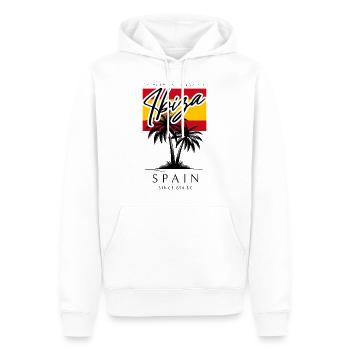 Ibiza Spanien Palmen Flagge Reise Souvenir - Männer Premium Bio Hoodie - Weiß - Vorne - Nico (187cm)