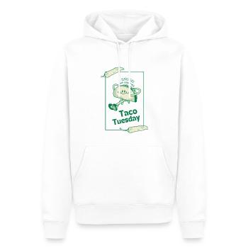 Taco Tuesday, c’est tous les jours - Sweat à capuche Premium bio Homme - blanc - Devant - Nico (187cm)