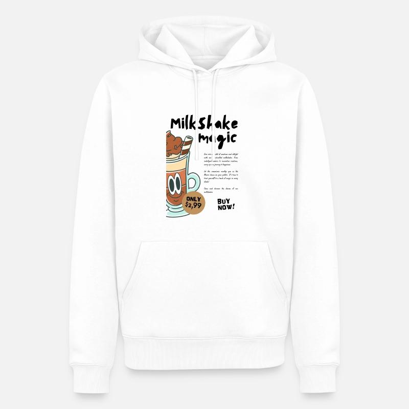 Milkshake Magic - Männer Premium Bio Hoodie - Weiß