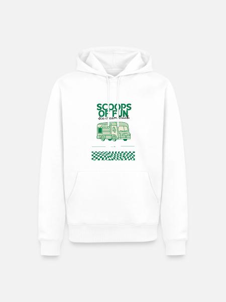 Scoops of Fun - Männer Premium Bio Hoodie - Weiß