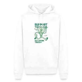 Support your Local Icecream Truck - Männer Premium Bio Hoodie - Weiß - Vorne - Nico (187cm)