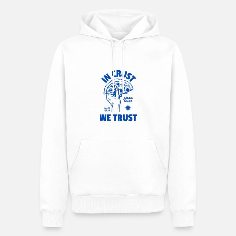 In Crust we Trust - Männer Premium Bio Hoodie - Weiß