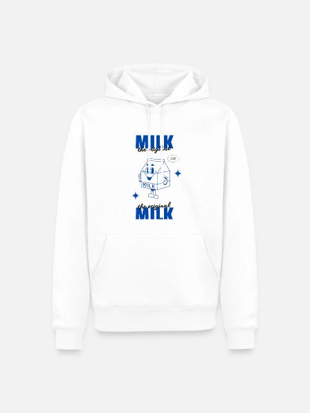 Milk - The Original - Men’s Premium Organic Hoodie - white