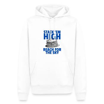 Pancake's - Stack 'em High - Men’s Premium Organic Hoodie - white - Front - Nico (187cm)