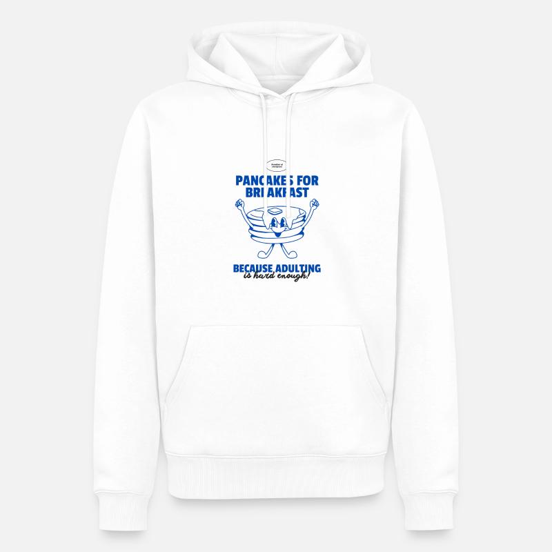 Pancakes for Champions - Männer Premium Bio Hoodie - Weiß