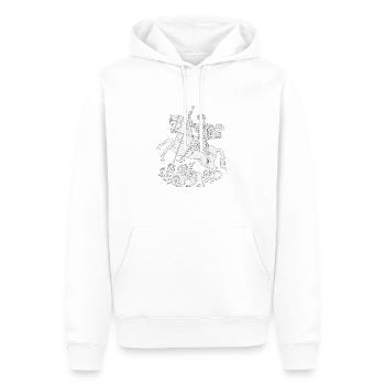 chevalier - Sweat à capuche Premium bio Homme - blanc - Devant - Nico (187cm)