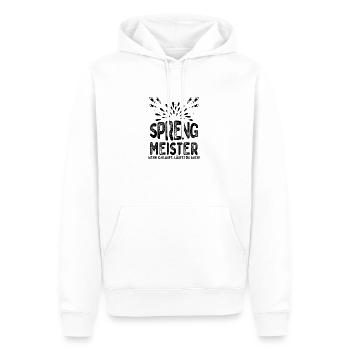 Sprengmeister Silvester Geschenk Spruch - Männer Premium Bio Hoodie - Weiß - Vorne - Nico (187cm)