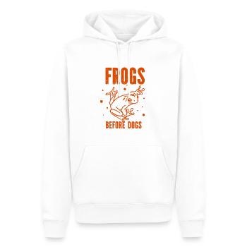 Frosch - Amphibie Tier - Männer Premium Bio Hoodie - Weiß - Vorne - Nico (187cm)