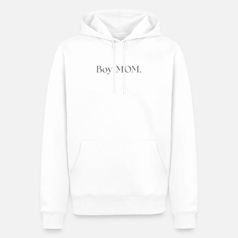 Maman garçon - Sweat à capuche Premium bio Homme - blanc