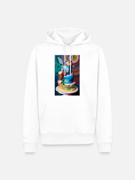 Wunderbarer Kuchen zur Feier des Anlasses - Männer Premium Bio Hoodie - Weiß