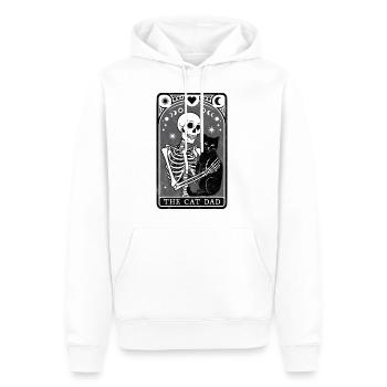 Tarot Katze Papa - Männer Premium Bio Hoodie - Weiß - Vorne - Nico (187cm)