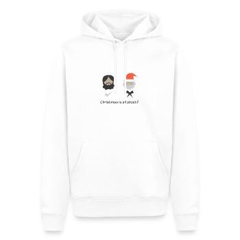 Noël Jesus Christus Père Noël Noël - Sweat à capuche Premium bio Homme - blanc - Devant - Nico (187cm)