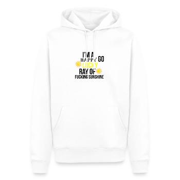 Lucky ray of fucking sunshine - Männer Premium Bio Hoodie - Weiß - Vorne - Nico (187cm)