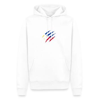 Claw Klaue Laender Philippines png - Sweat à capuche Premium bio Homme - blanc - Devant - Nico (187cm)