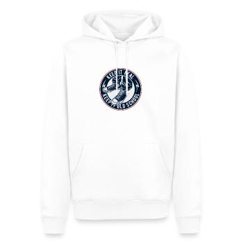 Gardez-la vieille école - Sweat à capuche Premium bio Homme - blanc - Devant - Nico (187cm)