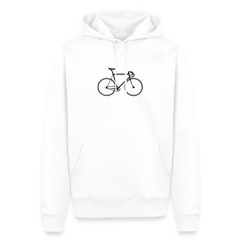 black fixie - Men’s Premium Organic Hoodie - white - Front - Nico (187cm)