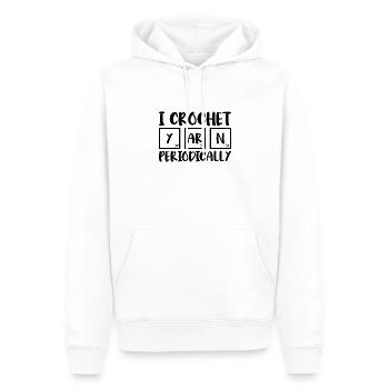 Je crochete fil régulièrement proverbe drôle pour - Sweat à capuche Premium bio Homme - blanc - Devant - Nico (187cm)