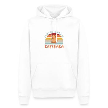 Facilement détruit par Capybara Mignon rongeur drôle - Sweat à capuche Premium bio Homme - blanc - Devant - Nico (187cm)