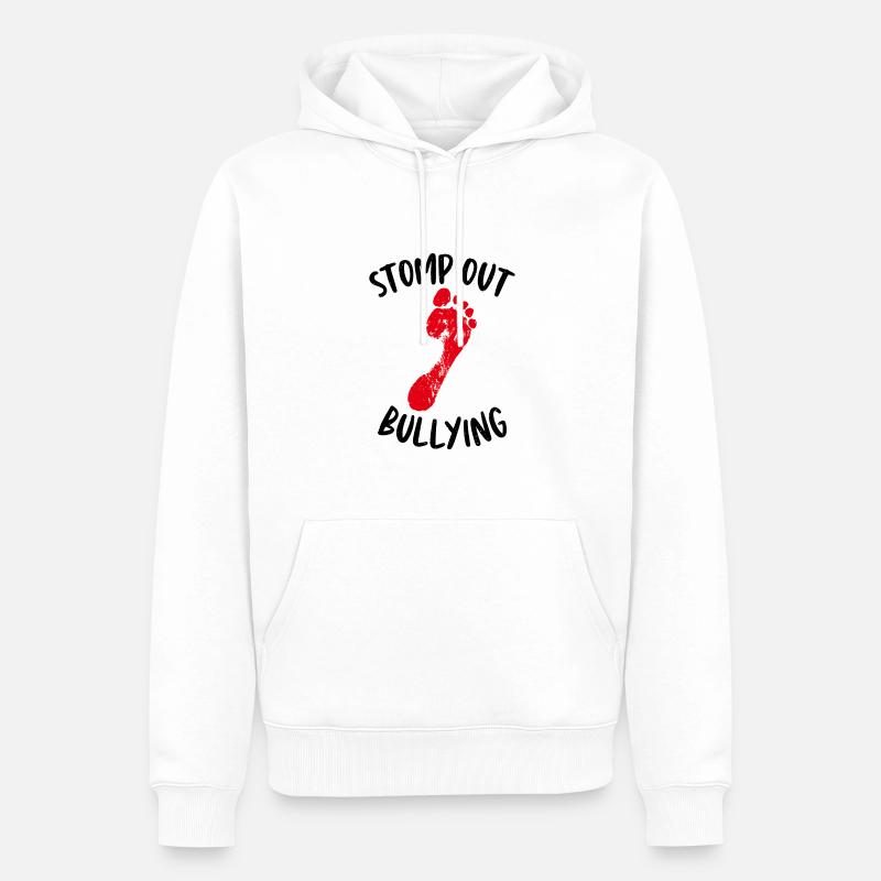 Stomp Out Mobbing Anti-mobbing-slogan - Männer Premium Bio Hoodie - Weiß