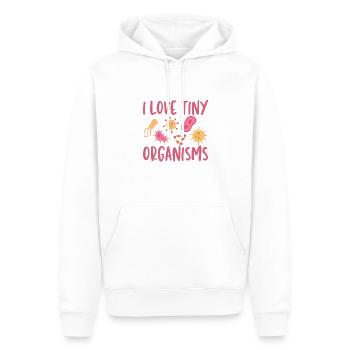 I love small organisms microbiology - Men’s Premium Organic Hoodie - white - Front - Nico (187cm)