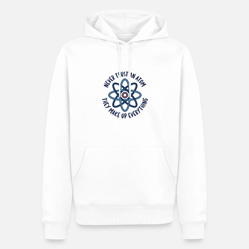 Vertrauen Sie Niemals Einer - Männer Premium Bio Hoodie - Weiß