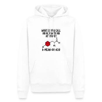 Säure Mit - Männer Premium Bio Hoodie - Weiß - Vorne - Nico (187cm)
