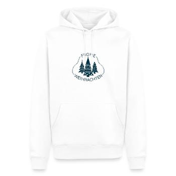 Frohe Weihnachten - Tannenbäume Weihnachtsbäume - Männer Premium Bio Hoodie - Weiß - Vorne - Nico (187cm)