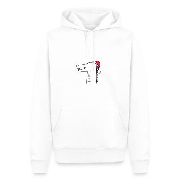 Crocodile Chapeau de Noël Noël Sweet Xmax - Sweat à capuche Premium bio Homme - blanc - Devant - Nico (187cm)