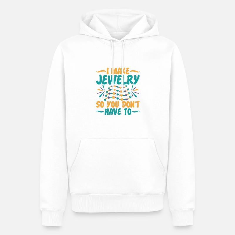 Ich Mache Schmuckexperte - Männer Premium Bio Hoodie - Weiß