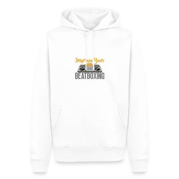 Améliorez vos compétences en beatboxing Beatbox - Sweat à capuche Premium bio Homme - blanc - Devant - Nico (187cm)