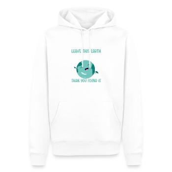 Earth in Better Condition Earth Day Save Planet - Men’s Premium Organic Hoodie - white - Front - Nico (187cm)
