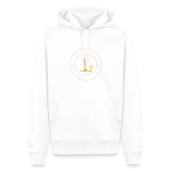 Je verse la fabrication de bougies de cire - Sweat à capuche Premium bio Homme - blanc - Devant - Nico (187cm)