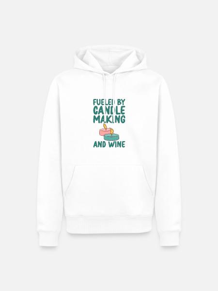 candle making and - Men’s Premium Organic Hoodie - white