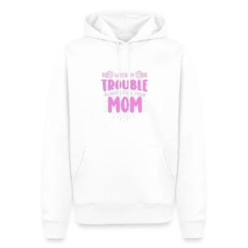 Appelez toujours votre mère Fête des mères chère maman - Sweat à capuche Premium bio Homme - blanc - Devant - Nico (187cm)