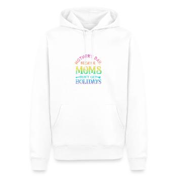 Les mères n’ont pas de vacances Fête des mères Maman - Sweat à capuche Premium bio Homme - blanc - Devant - Nico (187cm)