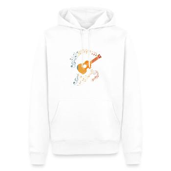 Retro Ukulele-spieler-gitarren-hawaiischer - Männer Premium Bio Hoodie - Weiß - Vorne - Nico (187cm)