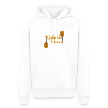 Ukulele Spieler Hier Gitarre Hawaiian Music Player - Männer Premium Bio Hoodie - Weiß - Vorne - Nico (187cm)