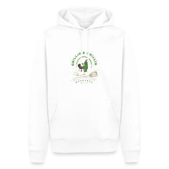 Lustiges Grille am Bratort Barbecue - Männer Premium Bio Hoodie - Weiß - Vorne - Nico (187cm)