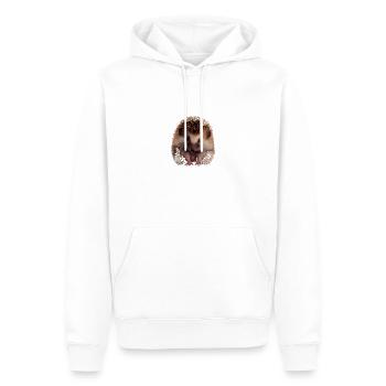 Statement Igel, Nö Fun, Einfach Nö, Nein - Männer Premium Bio Hoodie - Weiß - Vorne - Nico (187cm)