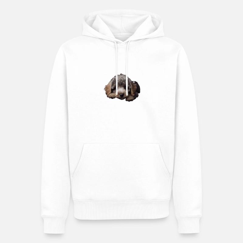 Statement Pudel, Nö Fun, Einfach Nö, Nein - Männer Premium Bio Hoodie - Weiß