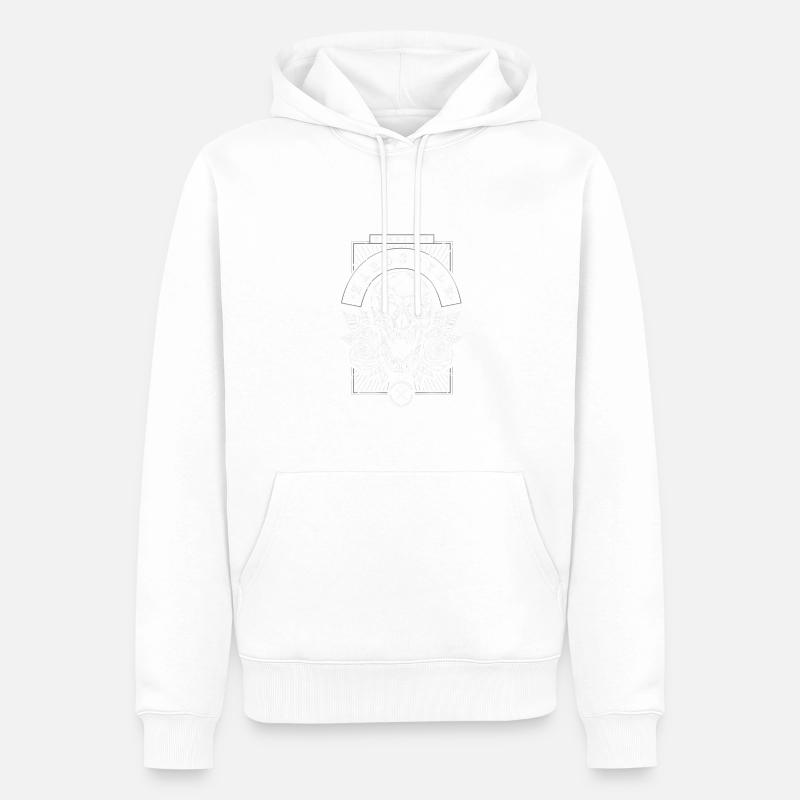 Timeless Hardstyle Musik Techno Liebe - Männer Premium Bio Hoodie - Weiß
