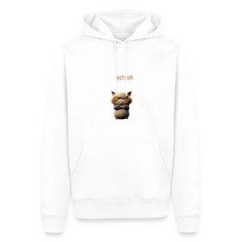 n scheiß muss ich tolle Sprüche für die Arbeit - Männer Premium Bio Hoodie - Weiß - Vorne - Nico (187cm)