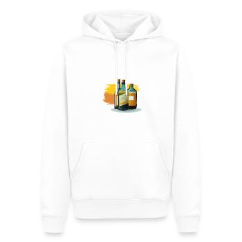 Flaschen - Männer Premium Bio Hoodie - Weiß - Vorne - Nico (187cm)