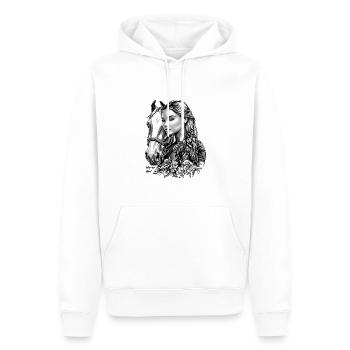 1883 Horse Girl Reiten Reiterin Ride Rider Cow Y - Männer Premium Bio Hoodie - Weiß - Vorne - Nico (187cm)