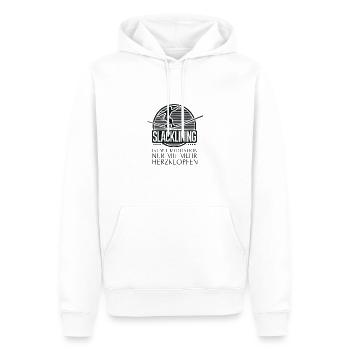 Slackline Slacklife Slacklining - Balance-Profi - Men’s Premium Organic Hoodie - white - Front - Nico (187cm)