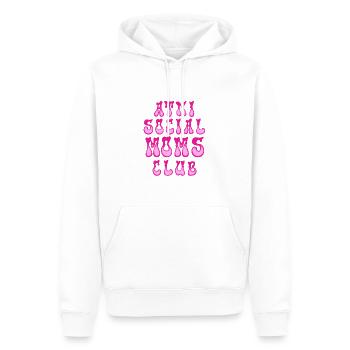 Anti Social Moms Club Hilarious Mum Quote - Men’s Premium Organic Hoodie - white - Front - Nico (187cm)