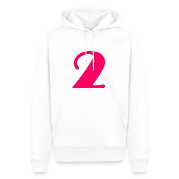 2. 2 JAHRE. 2. JUBILÄUM. GEBURTSTAG 2 JAHRE - Männer Premium Bio Hoodie - Weiß - Vorne - Nico (187cm)