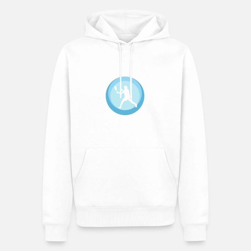 Squashschläger Schläger Squash - Männer Premium Bio Hoodie - Weiß