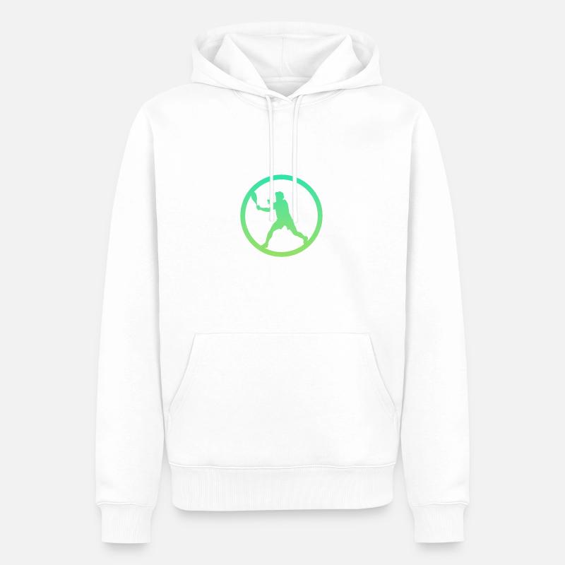 Squashspieler Squashschläger Squash - Männer Premium Bio Hoodie - Weiß